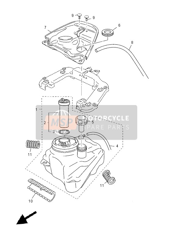 Yamaha YN50FM 2013 Serbatoio di carburante per un 2013 Yamaha YN50FM